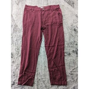RVCA Casual Ankle Pants Women's Size 28 Burgundy
